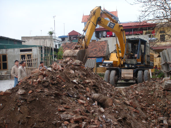 phá dỡ nhà, công trình tại huyện Thanh Trì